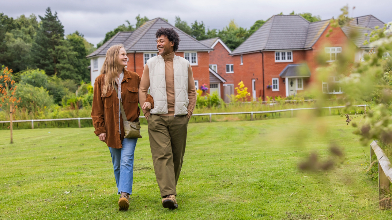 Redrow - Inspiration - Couple walking in Cranberry Gardens