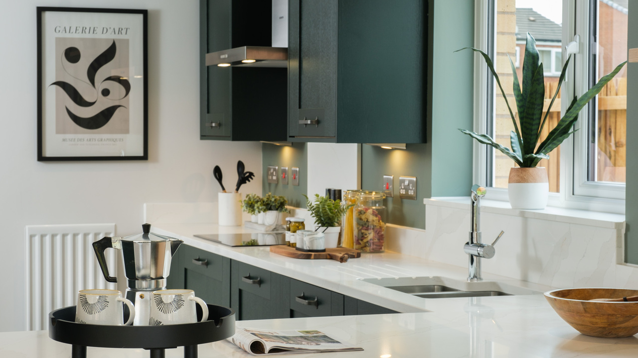 Redrow - Inspiration - A sink by a window in a Redrow kitchen