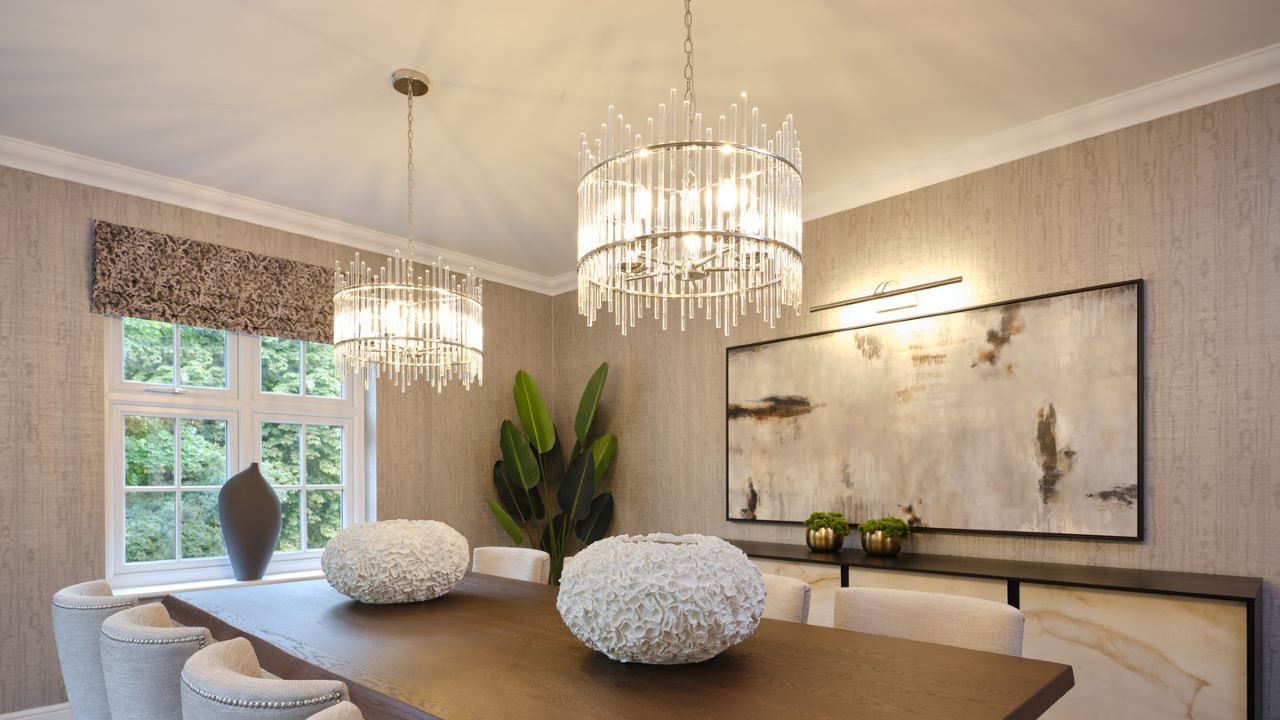 Redrow - Inspiration - Dining room chanderliers