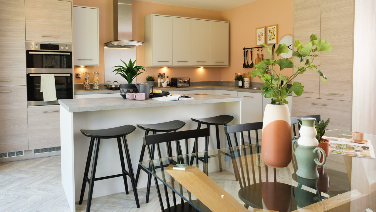 Redrow - Inspiration - Kitchen dining room with White Ash flooring