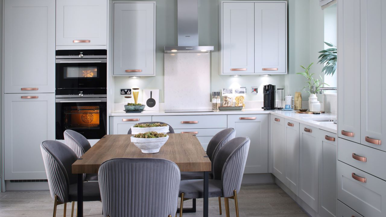 Redrow - Inspiration - Kitchen with White Arabesque worktops