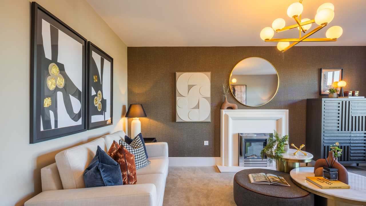 Redrow - Inspiration - Lounge with warm lighting