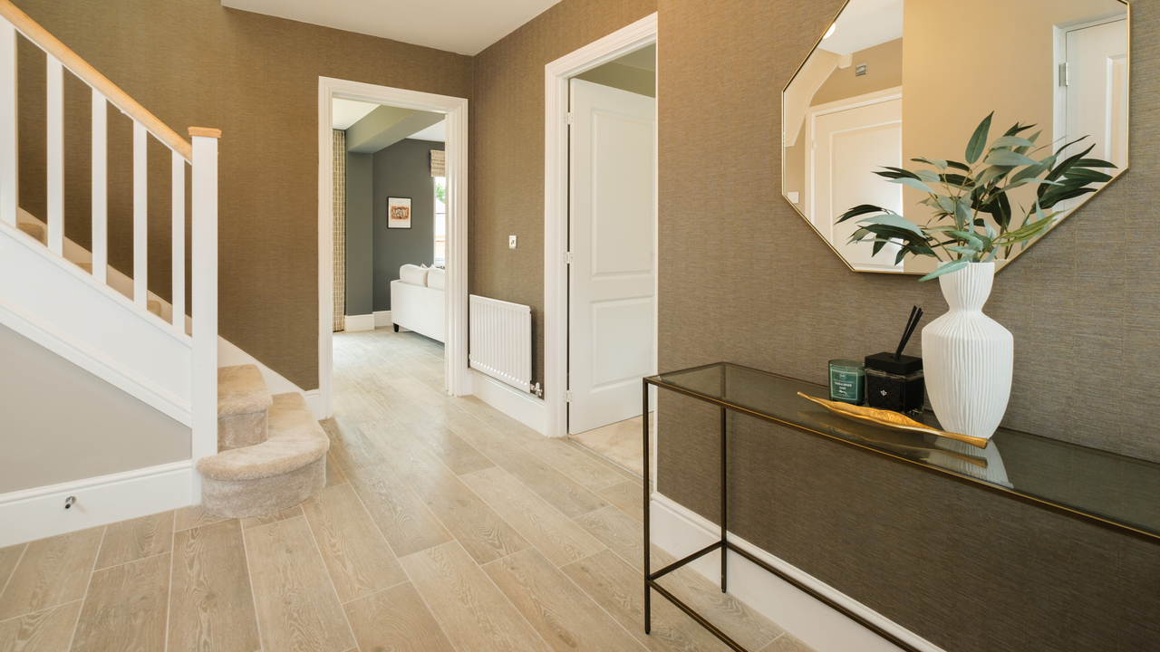 Redrow - Inspiration - Hallway with wooden effect flooring