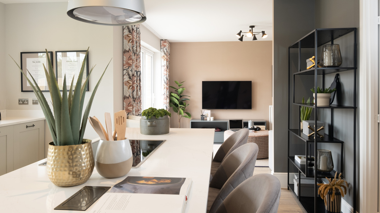 Redrow - Inspiration - Neutral toned kitchen and living area