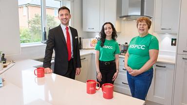 Redrow News - Tania Oliviera and Chris Burrows with Billy Richardson-Grey