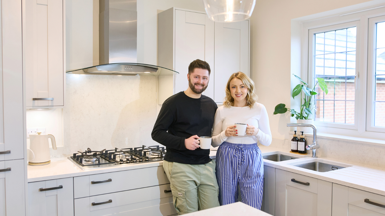 Redrow - News - Conor and Rachel in their kitchen