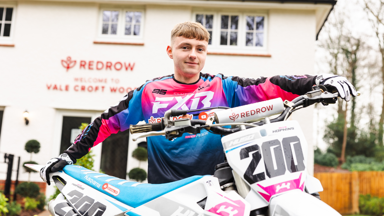 Redrow - News - Rhys with his motorcross bike