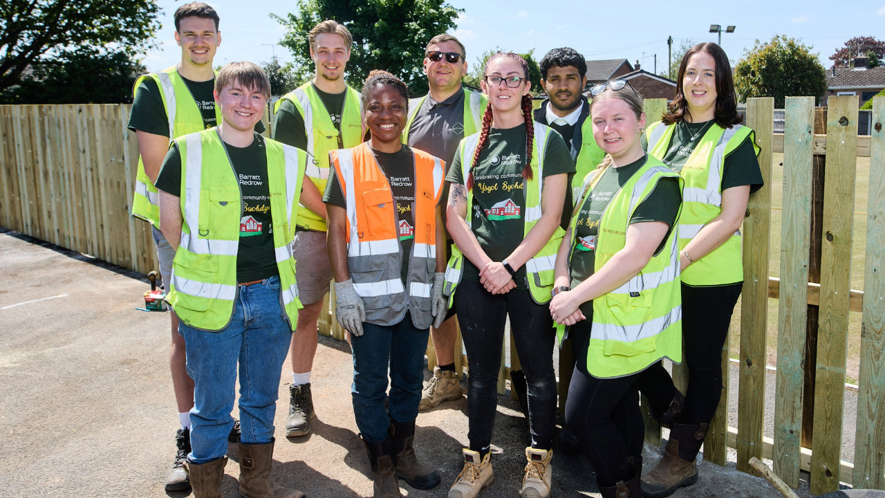 Redrow - News - Graduate trainees from Redrow have transformed the outside space at Ysgol Sychdyn